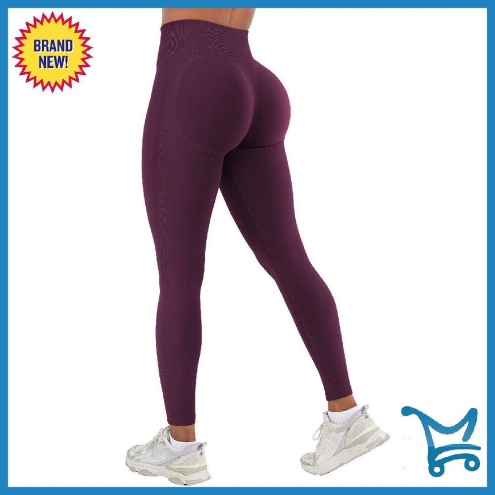 High Waisted Seamless Leggings Butt Lifting Hidden Scrunch Gym Yoga